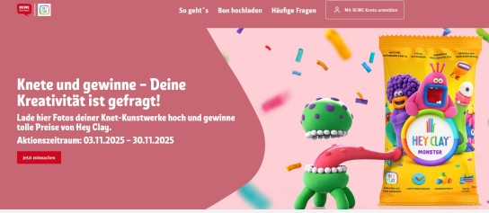 REWE - 15x Hey Clay Plüschfiguren, 15x Hey Clay Gewinnspiel Paket, 15x Hey Clay Weihnachtsbox