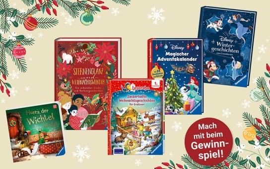 Spielen und Lernen - fünf Buchpakete mit jeweils fünf liebevoll ausgewählten Büchern rund um die Themen Advent, Winter und Weihnachten aus dem Hause von Ravensburger
