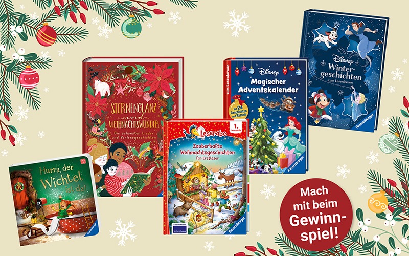 Spielen und Lernen - fünf Buchpakete mit jeweils fünf liebevoll ausgewählten Büchern rund um die Themen Advent, Winter und Weihnachten aus dem Hause von Ravensburger