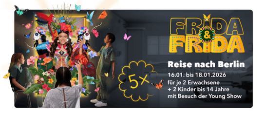 toggo - 2 Übernachtungen inkl. Frühstück und Übernachtungssteuer im MARITIM proArte Hotel Berlin. - Anreise am 16.01.2026Ein Besuch der Young Show am 17.01.2026 um 11:30 Uhr.