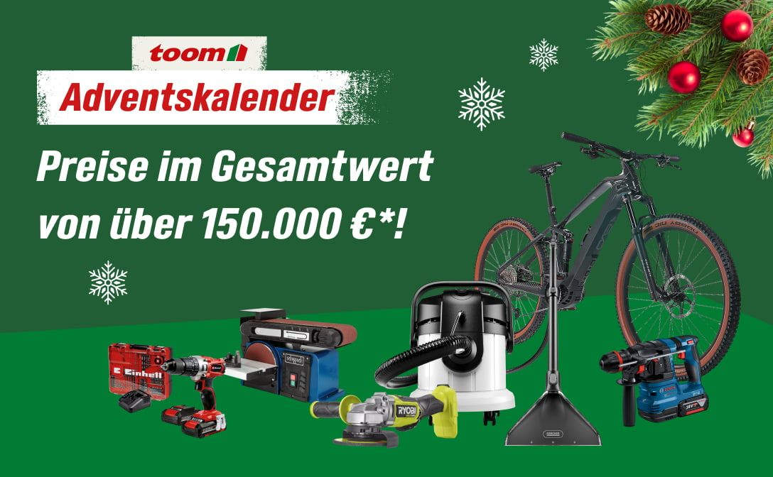toom: Adventskalender 2025 mit Sachpreisen für Heim und Garten im Gesamtwert von über 150.000 €