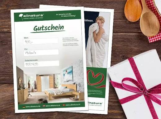 Allnatura - Wertgutscheine: 1x 500, € 2x 250, € 3x 100, € 4x 50 €