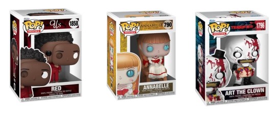beyondpixels - 1 x Funko POP! Annabelle, 1 x Funko POP! Terrifier Art The Clown, 1 x Funko POP! US RED Adelaide Wilson