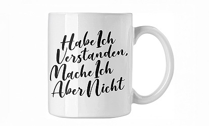 BKKGS - 3 x 1 Kaffee-Motto-Tasse für Neinsager