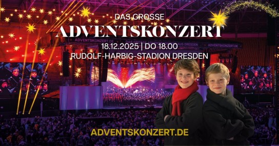 dawo Dresden - 5×2 Tickets für das Adventskonzert 18. Dezember ab 18 Uhr, Rudolf-Harbig-Stadion