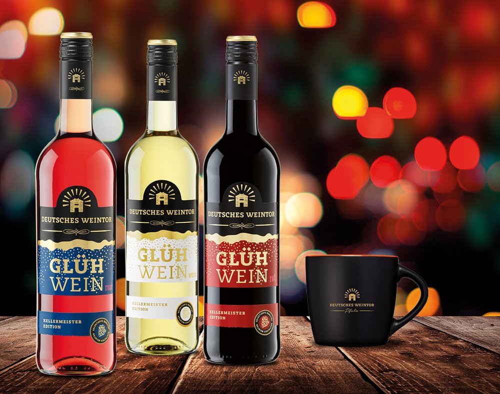 Deutsches Weintor - Winter-Glühweinpakete inkl. Glühweintasse