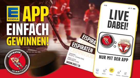 Edeka - 4 VIP-Tickets für das Spiel der Eispiraten Crimmitschau gegen Lausitzer Füchse am 28. Dezember