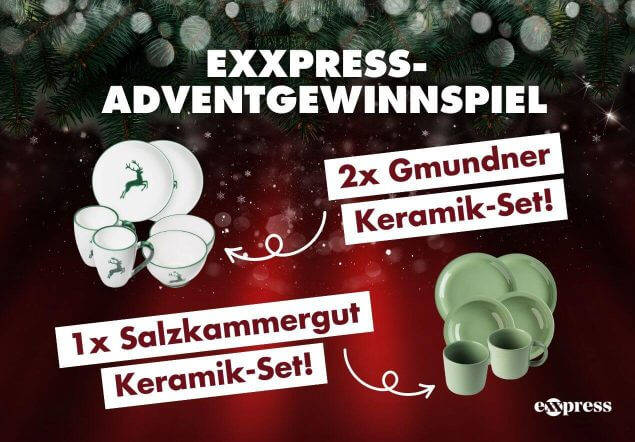 eXXpress: drei Gmundner-Keramik-Sets