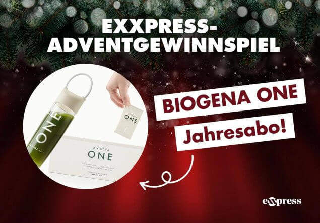 eXXpress: ein BIOGENA ONE Jahresabo im Wert von 654 €