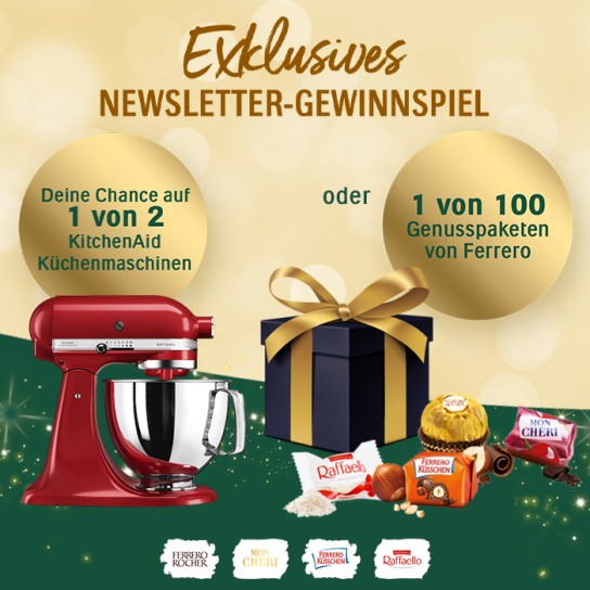 Ferrero - 2 KitchenAid Küchenmaschinen oder 1 von 100 Genusspaketen von Ferrero