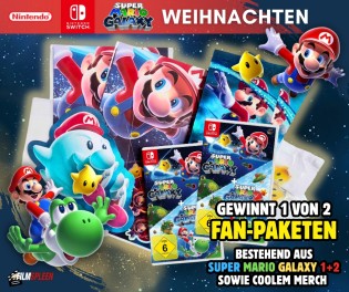 filmspleen - 1 von 2 Fan-Paketen bestehend aus „Super Mario Galaxy + Super Mario Galaxy 2“-Game sowie coolem Galaxy-Merch (Poster, Notizbuch, Anhänger uvm.)