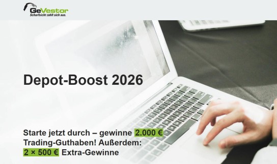 GeVestor: 1 x 2.000 € Trading-Guthaben und 2 x 500 € Trading-Guthaben zu gewinnen