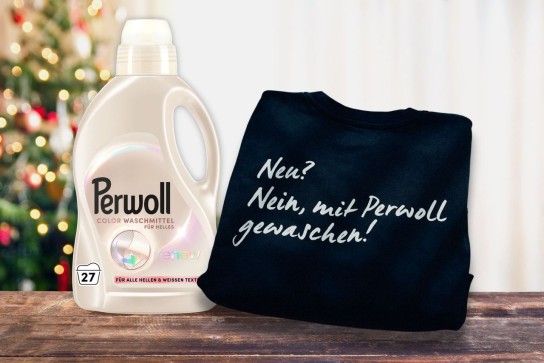 Glamour - ein exklusives Perwoll-Sweatshirt, Perwoll für Helles und einen Kurzurlaub.