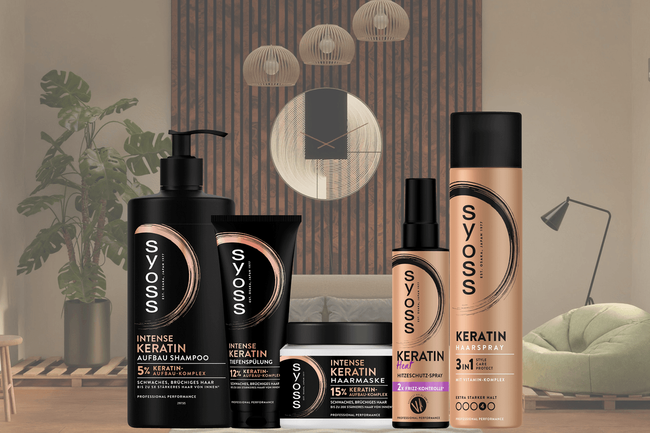 Glamour - ein umfangreiches Syoss Intense Keratin Pflege- und Styling-Set dazu ein500 €-Gutschein von Connox