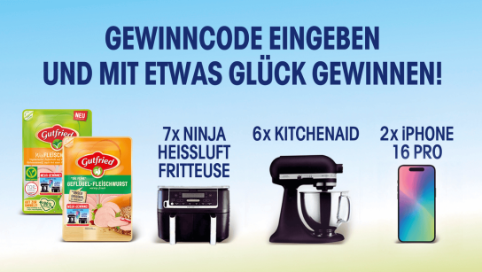 Gutfried - 6x Kitchenaid, 2x iPhone 16 Pro, 7x Ninja Heißluftfritteuse