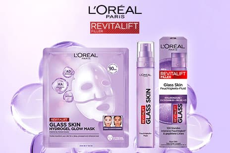Müller - 1 von 200 exklusiven L'Oréal Paris Revitalift Filler Glass Skin Produktpaketen