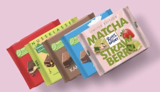 Ritter Sport - fünf Gewinnpakete mit jeweils folgenden Artikeln verlost:2 x 100g Ritter Sport Marzipan,2 x 100g Ritter Sport Pistazie,2 x 100g Ritter Sport Kakao Mousse,2 x 100g Ritter Sport Alpenmilch und2 x 100g Ritter Sport Matcha Strawberry