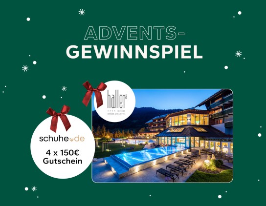 schuhe.de - 1 unvergesslichen Wohlfühlurlaub (2 Nächte) für 2 Personen in der Landhaussuite im Haller's Geniesserhotel****S im Kleinwalserta,4 × 150 € schuhe.de Gutscheine