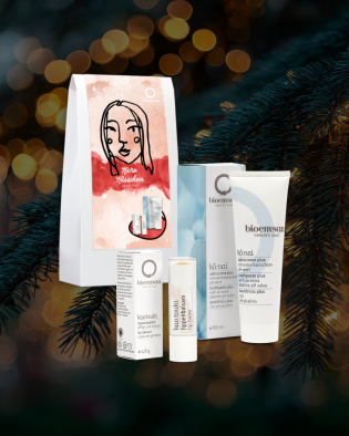 Tirolerin - 1 Geschenkset “Karo Küsschen” von bioemsan :bioemsan Zahncreme Plus, 80 ml, bioemsan Lippenbalsam, 4,8 g
