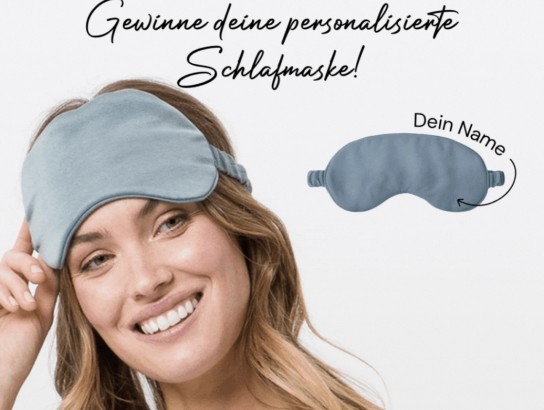 TUZZI - eine von fünf exklusiven Schlafmasken aus Cupro mit deiner persönlichen Gravur - ob mit Initialen oder einem Wort deiner Wahl.