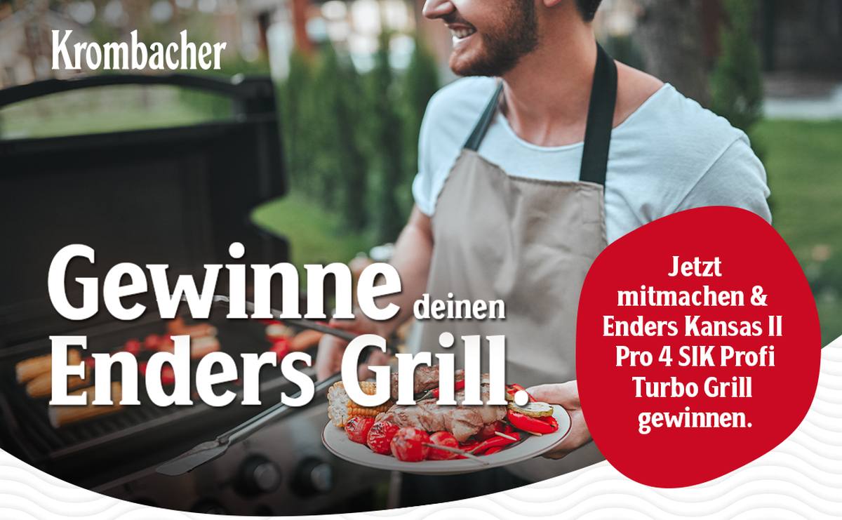 Gewinnspiel: Enders Kansas II Pro 4 SIK Profi Turbo Grill + Krombacher Bier gewinnen! 🍻🔥