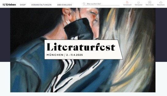 Süddeutsche Zeitung - 5 x 2 Karten für die Eröffnungsfeier des Literaturfest München am 02. April 2025 um 19:00 Uhr im Literaturhaus in München