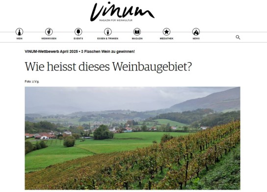 VINUM - 3 Flaschen Wein zu gewinnen