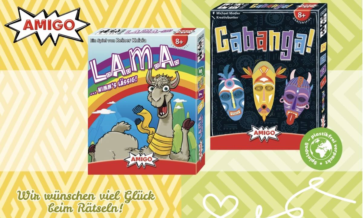 Gewinnspiel: 2 tolle Kartenspiele „LAMA“ und „Cabanga!“ von AMIGO gewinnen!