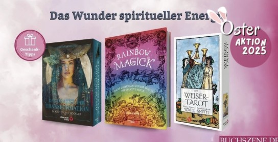 BUCHSZENE - 20 Exemplare entweder „Rainbow Magick“, „Orakel der Transformation“ oder „Weiser Tarot“ .