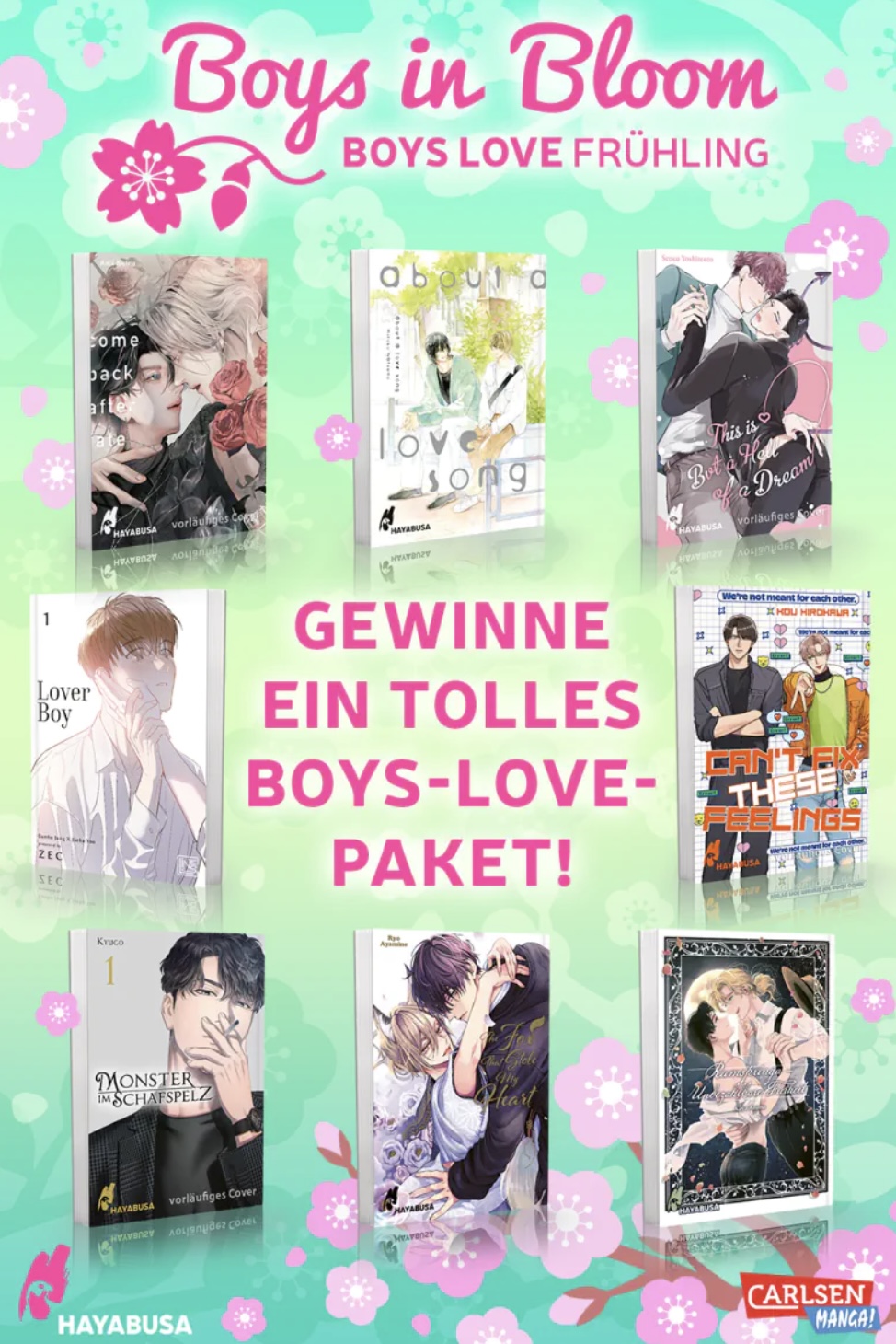 Carlsen - ein heißes Paket mit Boys-Love-Neustarts