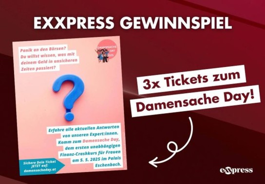 eXXpress: 3 Tickets für den Damensache Day im Wert von je 99 € zu gewinnen