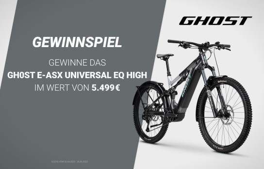 Fahrrad XXL - GHOST E-ASX Universal EQ High im Wert von 5.499 €