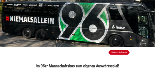 REWE - Im 96er Mannschaftsbus zum eigenen Auswärtsspiel