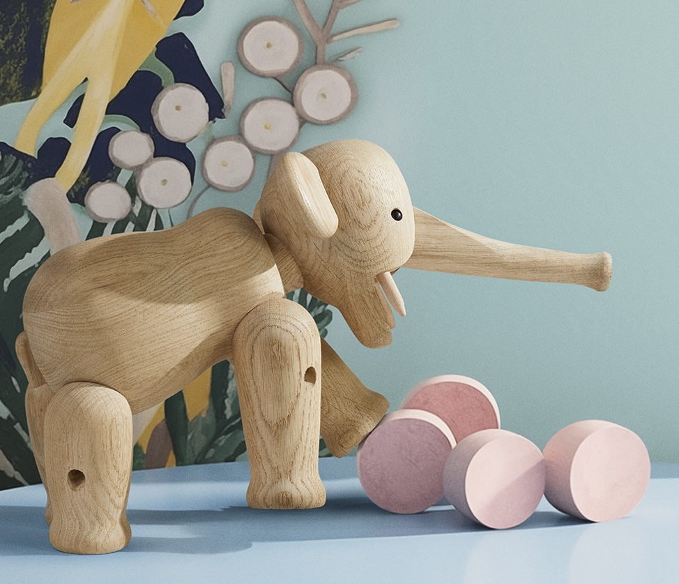 Rosendahl Design Group - großer Elefant (Höhe 22 cm) aus Eiche im Wert von 1.299 €