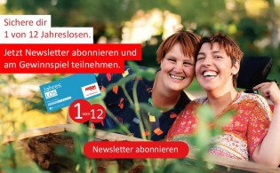 Aktion Mensch: 1 von 12 Jahreslosen im Wert von je 72 € gewinnen