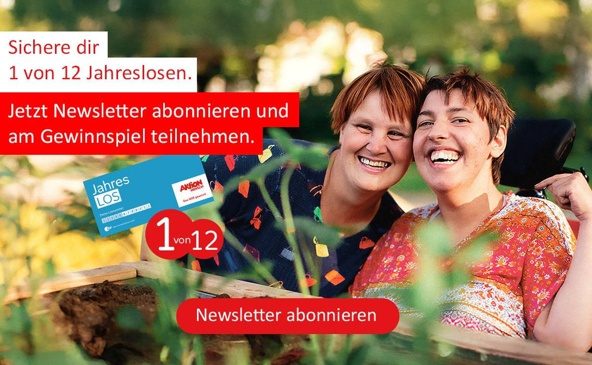 Gewinnspiel: Gewinne 1 von 12 Jahreslosen von Aktion Mensch