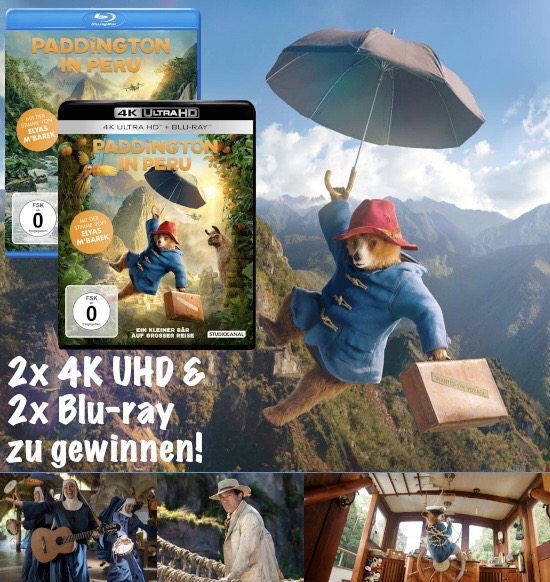 BLURAY-DISC - 4 x „Paddington in Peru“ (2x 4K UHD + 2x Blu-ray)