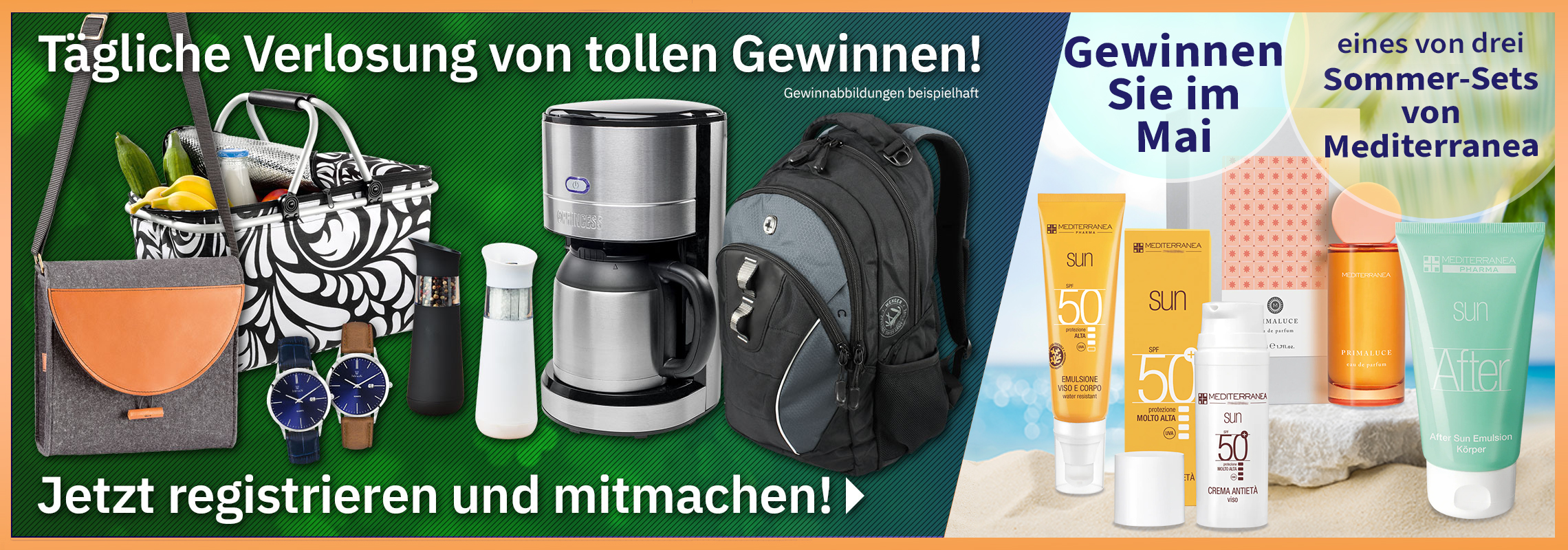 Das Beste - wertvolle Monatspreise oder täglich einen tollen Sachpreis