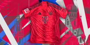 FC Bayern - ein FC Bayern-Trikot mit Unterschriften der Mannschaft 24/25