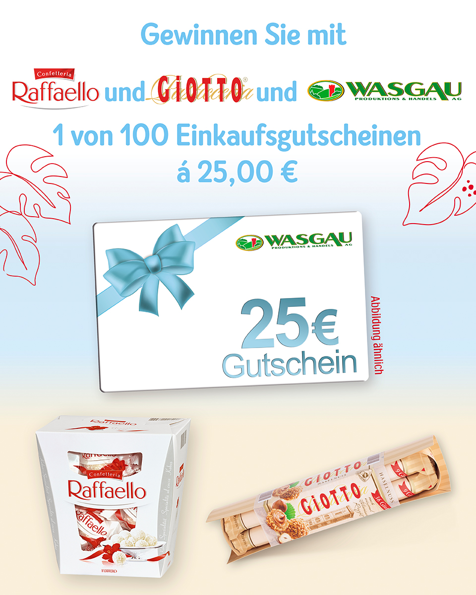 Ferrero - 100x 25€ Einkaufsgutscheine (Regional)