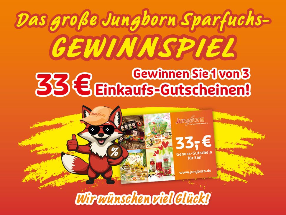 Jungborn - 1 von 3 Einkaufsgutscheinen im Wert von je 33 €