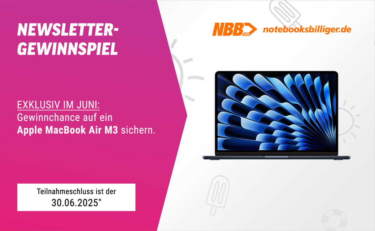 Gewinnspiel: ein Apple MacBook Air M3 und notebooksbilliger.de-Gutscheine