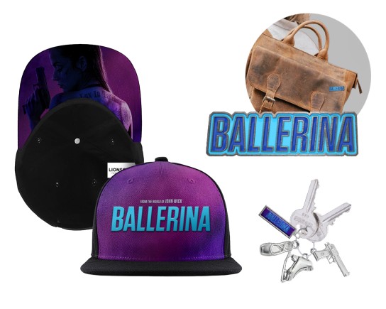 oeticket - eines von zwei Goodie-Packages zu FROM THE WORLD OF JOHN WICK: BALLERINA. (Kinogutscheine, einer Kappe, einen Schlüsselanhänger sowie einen Pin)
