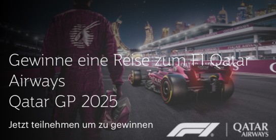 Qatar Airways - Reisepaket zum Formel 1 Qatar Airways Grand Prix vom 28. bis 30. November 2025 (inkl. Flüge)