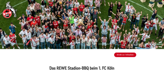 REWE - 100 x 1 Teilnahmeplatz für das Rewe Stadion BBQ am FR  13.06.2025 im RheinEnergie Stadion