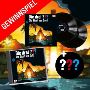 Sony Music - 3 Die drei ??? Fan-Pakete, mit jeweils der aktuellen Folge als Vinyl & CD sowie eine kleine Überraschung on Top
