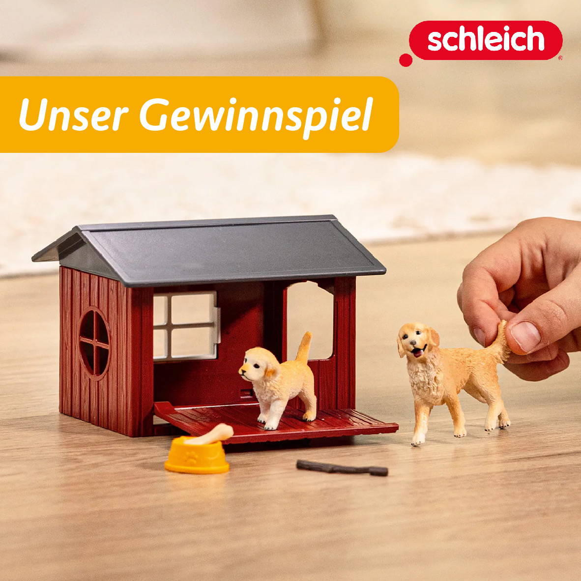 Spielwaren Krömer - Schleich Set  Hundehütte mit Golden Retriever