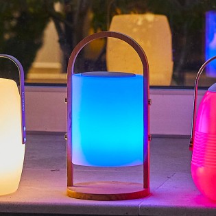 Stilpalast - 2 Bluetooth-Lautsprecherlampen «Woody Play» vom Trendlabel Lumisky