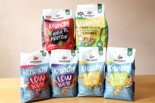 über bio- 3x  Pakete mit Bio-Knuspermüsli aus dem Hause Barnhouse