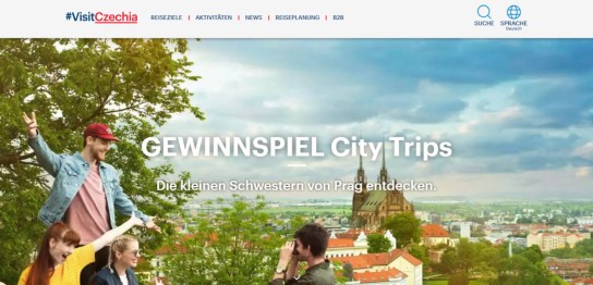 VisitCzechia: Gewinne 1 von 3 City-Trips nach Tschechien